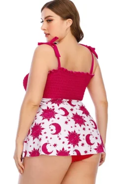 Oversize Digital Print Padded Pleated Sling Dress Style Stylish Two-piece Swimsuit Wholesale -Plus-Size Dresses Sales Store a73976 11