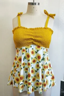 Oversize Digital Print Padded Pleated Sling Dress Style Stylish Two-piece Swimsuit Wholesale -Plus-Size Dresses Sales Store a73976 12