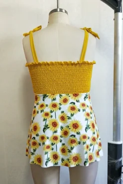 Oversize Digital Print Padded Pleated Sling Dress Style Stylish Two-piece Swimsuit Wholesale -Plus-Size Dresses Sales Store a73976 13