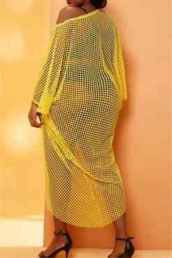 Oversize See Through Mesh Sexy Beach Dress Cover-ups Wholesale -Plus-Size Dresses Sales Store a74081 4
