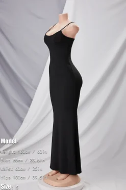 XS-L Summer New Stylish Stretch Slim Solid Color Sling Backless Sexy Maxi Fishtail Dress(AA005138) Wholesale -Plus-Size Dresses Sales Store aa005030 black s 2