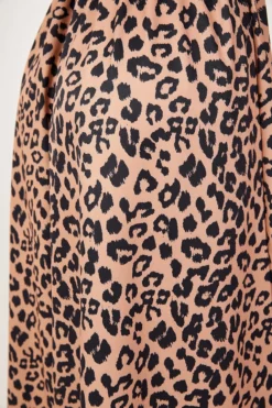 Stylish Plus Size Leopard Printing Non-stretch Sling Midi Dress Wholesale Plus-Size Dresses -Plus-Size Dresses Sales Store aa013570 leopard s 5