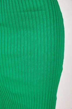 Sexy Solid Color Stretch Hollow Knitted Kinked Slit Slim Midi Dress Wholesale -Plus-Size Dresses Sales Store aa014009 green s 6
