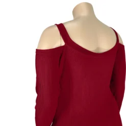 Plus Size Solid Color Hollow Out Sling Simple New Fashion Stretch Slim Dress Wholesale Plus-Size Dresses -Plus-Size Dresses Sales Store b21529 9