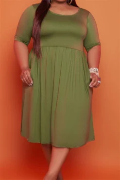 Oversize Solid Color Stretch Loose Stylish Simple Casual Dress Wholesale Casual Dresses