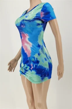 Plus Size Stylish Summer Sexy Tie Dye Batch Printing Knotted Irregular Mini Dress#2# Wholesale Plus-Size Dresses 10 Plus Size Stylish Summer Sexy Tie Dye Batch Printing Knotted Irregular Mini Dress#2# Wholesale Plus-Size Dresses -Plus-Size Dresses Sales Store b23612 4