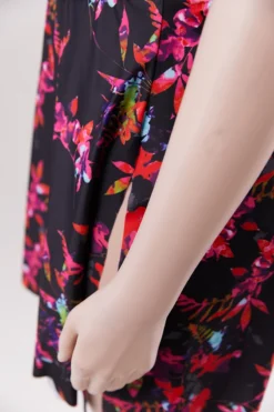 S-2XL Plus Size New Padded Flower & Leaf Batch Printing Split Backless Dress Style Sexy Two-piece Swimsuit Wholesale Two-Piece -Plus-Size Dresses Sales Store ba004046 xl 6