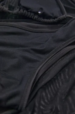 New Pure Color Padded Halter-neck Lace-up Triangle Sexy Two-piece Bikini With See Through Mesh Drawstring Dress Cover-ups Wholesale -Plus-Size Dresses Sales Store ba004221 6